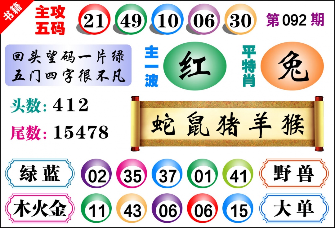 092期澳门主攻五码[图]